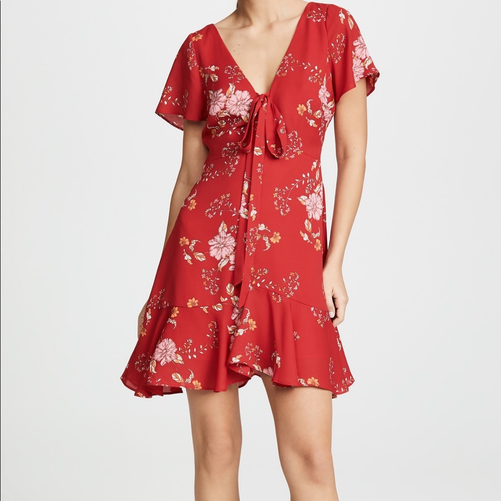 Bb Dakota Ruffle sleeve/hem dress